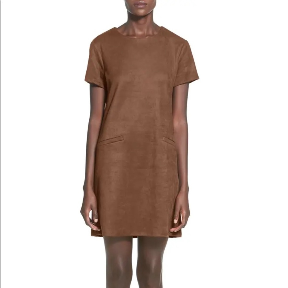 WAYF faux suede dress